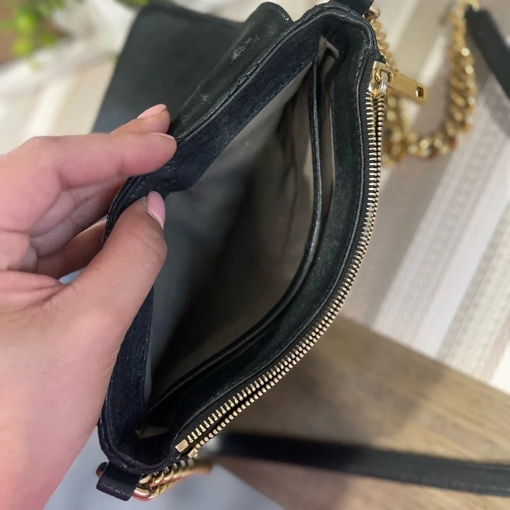 MARC BY MARC JACOBS Black Quilted Leather Flap Crossbody Bag
